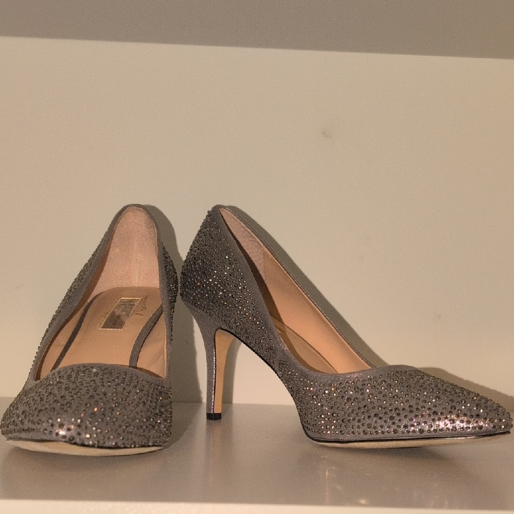 INC International Concepts Sparkling Gray Heels